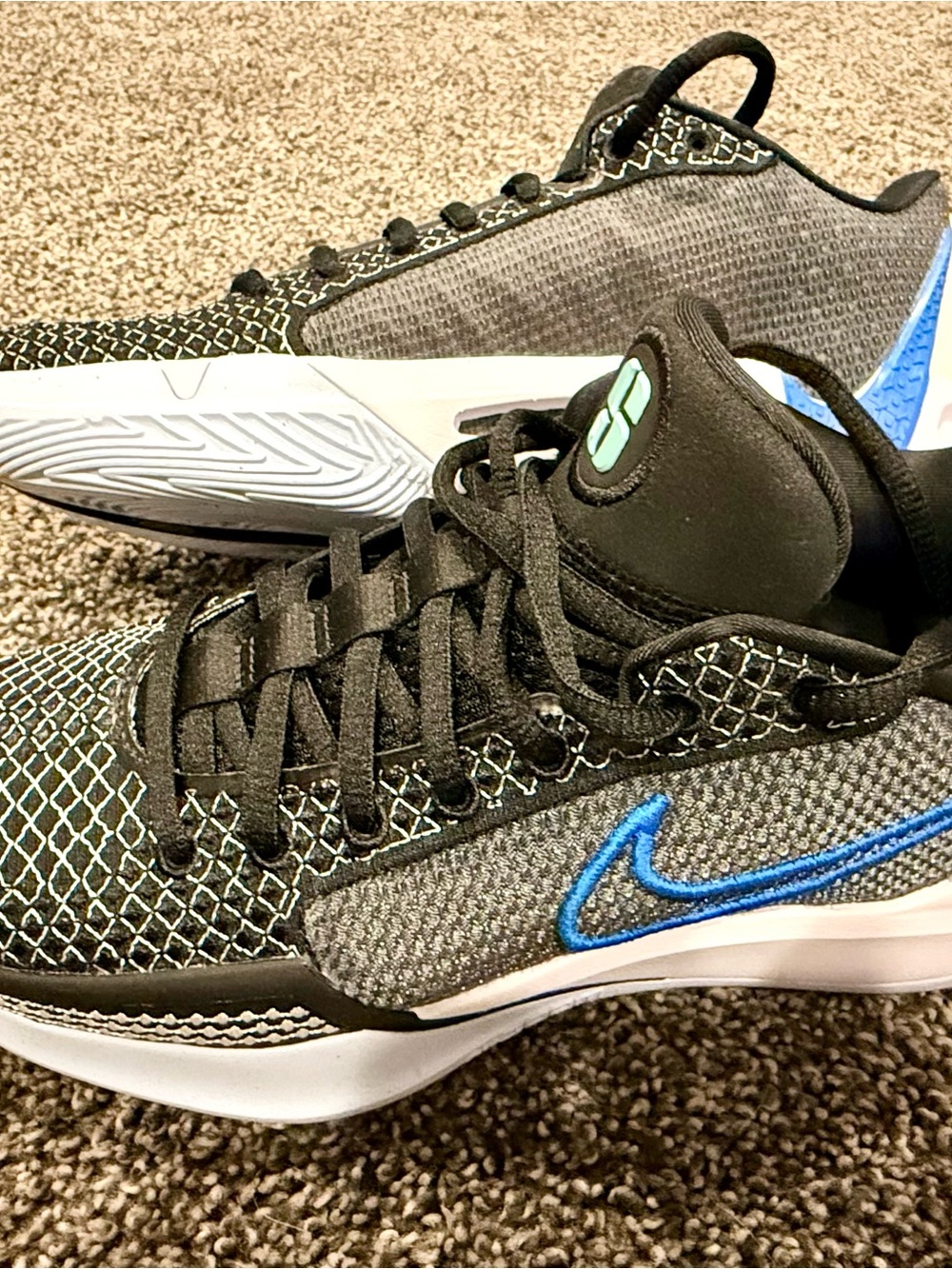Nike Men’s Sabrina Ionescu Black & Blue Low-Top Performance Basketball Sneakers